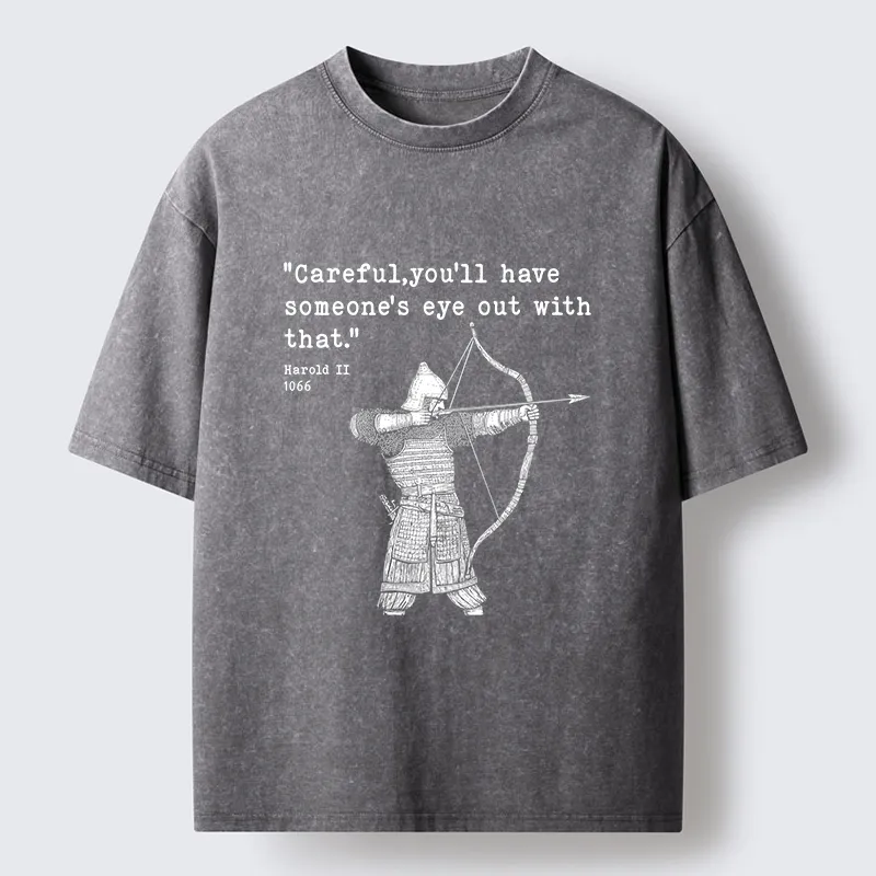 Tokyo-Tiger English Black Humor Washed T-Shirt