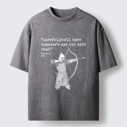 Tokyo-Tiger English Black Humor Washed T-Shirt