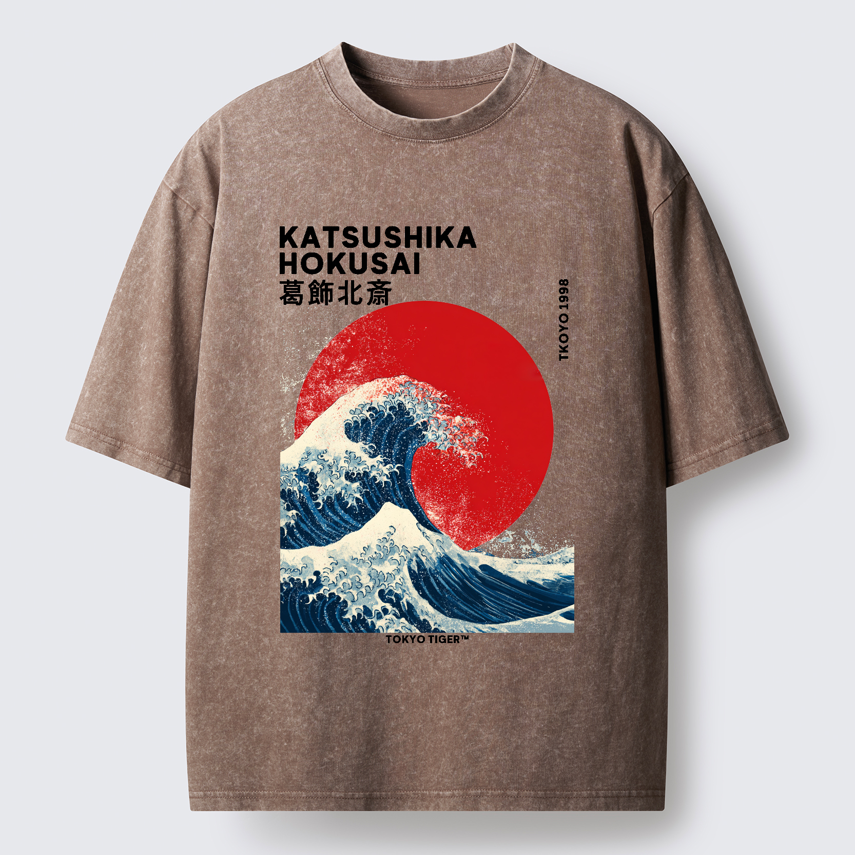 Tokyo-Tiger The Great Wave Washed T-Shirt