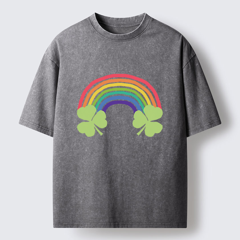 Tokyo-Tiger Rainbow St. Patrick's Day Washed T-Shirt