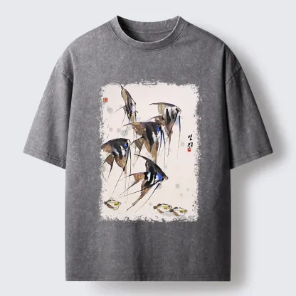 Tokyo-Tiger Tropical Fish Washed T-Shirt
