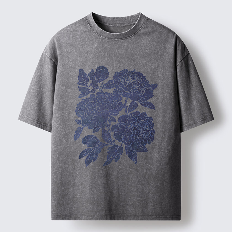 Tokyo-Tiger Peony Washed T-Shirt
