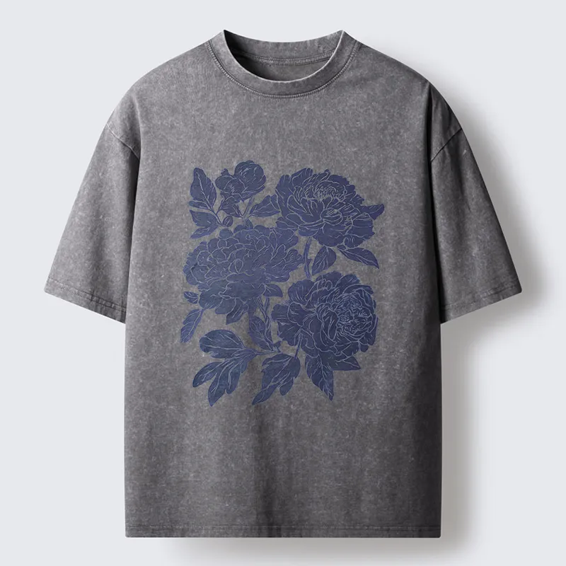 Tokyo-Tiger Peony Washed T-Shirt
