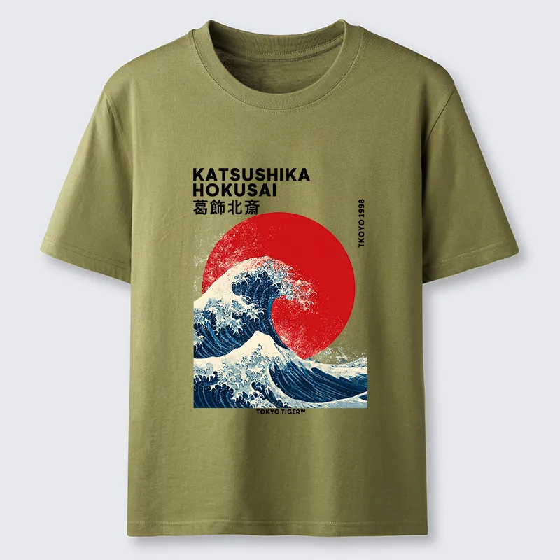 Tokyo-Tiger The Great Wave And Sun Classic T-Shirt