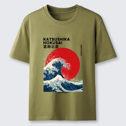 Tokyo-Tiger The Great Wave And Sun Classic T-Shirt