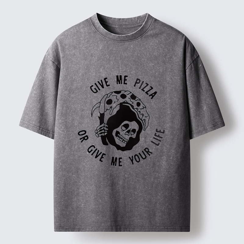 Tokyo-Tiger Death Pizza Washed T-Shirt