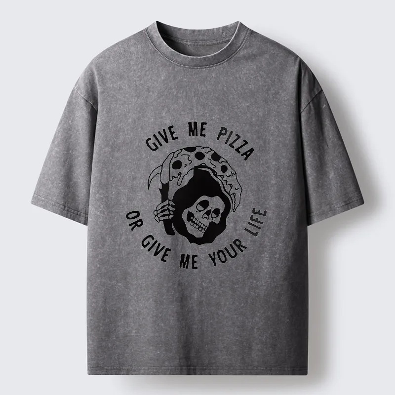 Tokyo-Tiger Death Pizza Washed T-Shirt