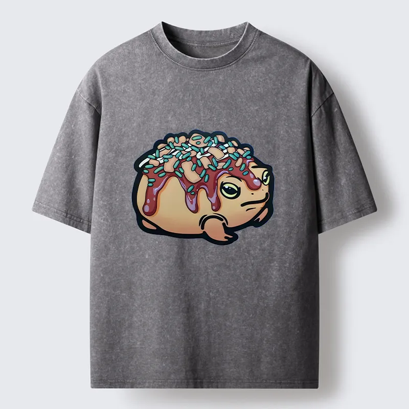 Tokyo-Tiger Takoyaki Frog Washed T-Shirt