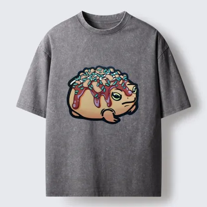 Tokyo-Tiger Takoyaki Frog Washed T-Shirt