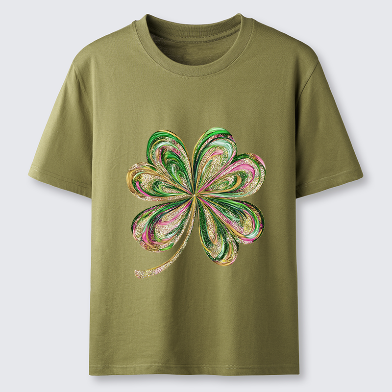 Tokyo-Tiger Lucky Four-Leaf Clover Classic T-Shirt