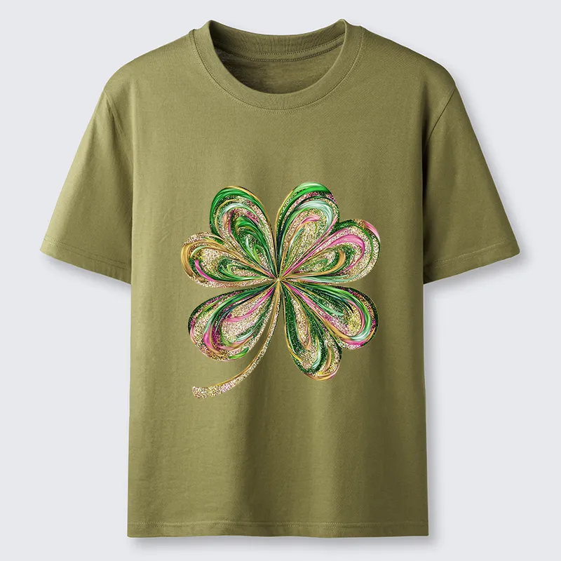 Tokyo-Tiger Lucky Four-Leaf Clover Classic T-Shirt