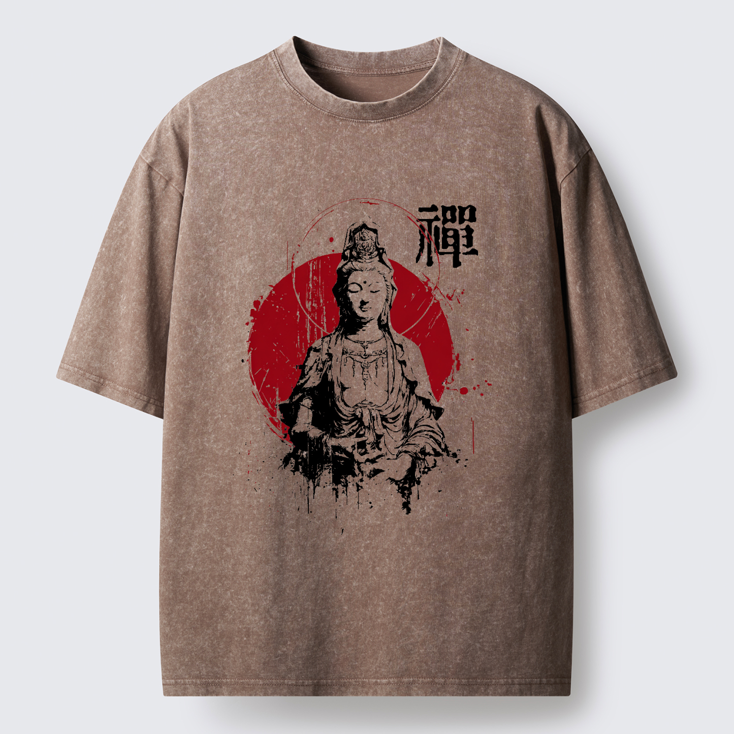 Tokyo-Tiger Zen Guanyin Washed T-Shirt