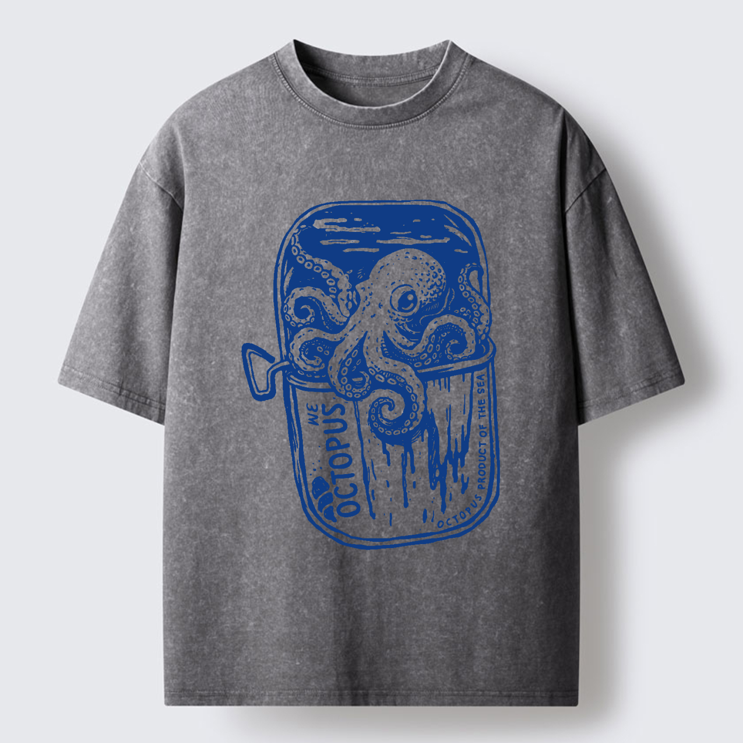 Tokyo-Tiger Canned Octopus Washed T-Shirt