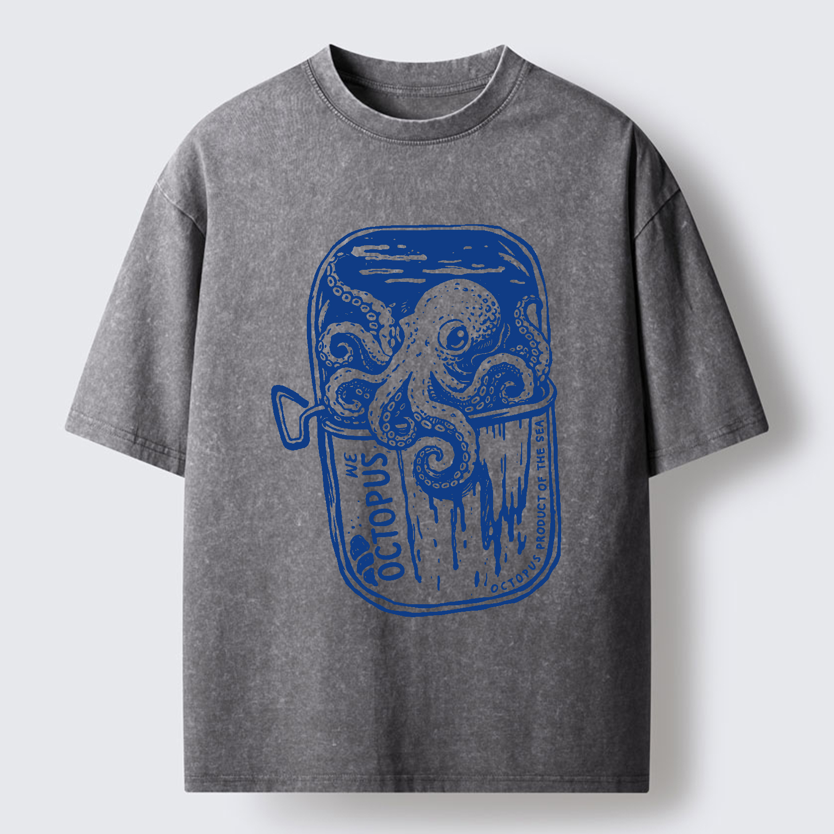 Tokyo-Tiger Canned Octopus Washed T-Shirt