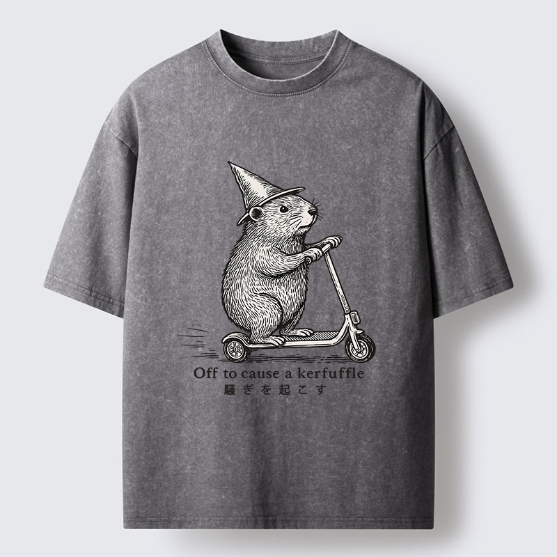 Tokyo-Tiger Off To Cause A Kerfuffle Washed T-Shirt