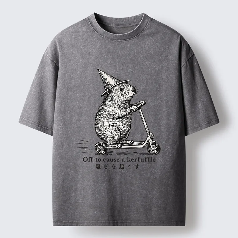 Tokyo-Tiger Off To Cause A Kerfuffle Washed T-Shirt