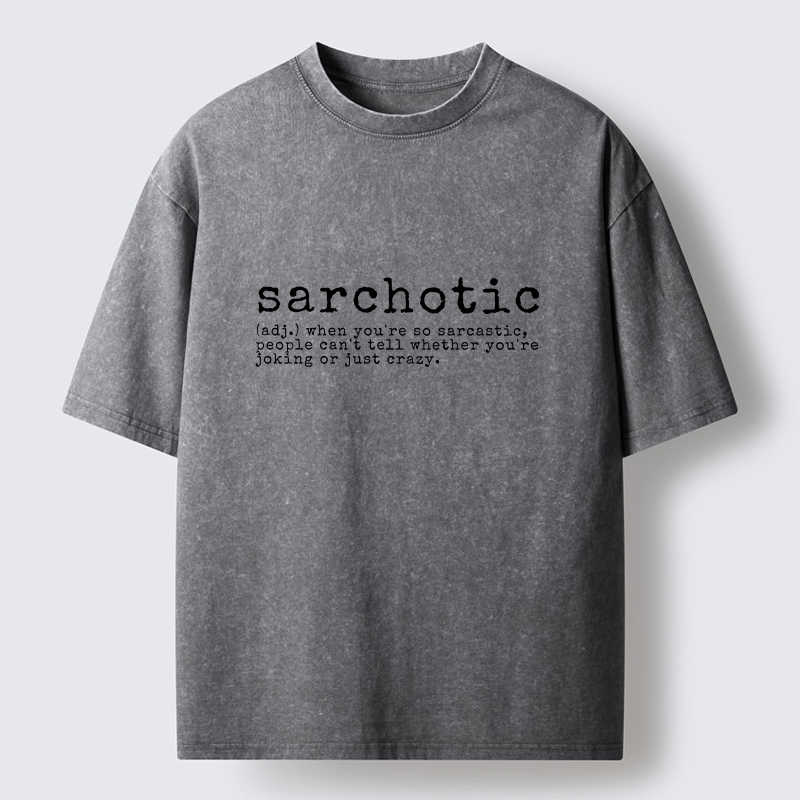 Tokyo-Tiger Sarchotic Funny Washed T-Shirt