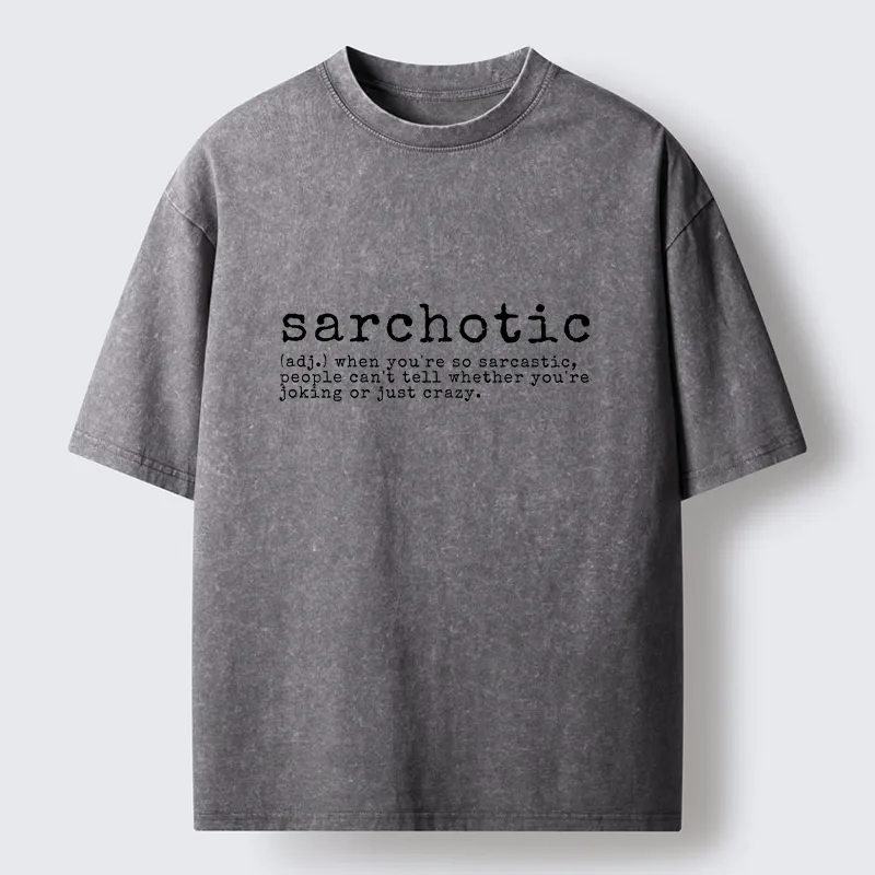Tokyo-Tiger Sarchotic Funny Washed T-Shirt