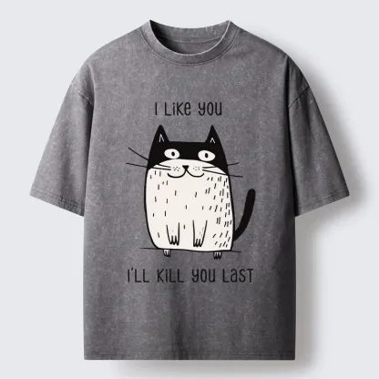 Tokyo-Tiger Cats Both Love And Hate Washed T-Shirt