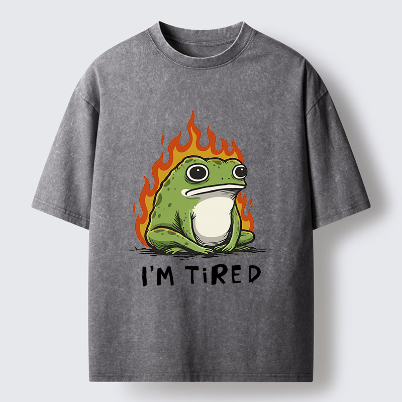 Tokyo-Tiger Tired Frog Japan Washed T-Shirt