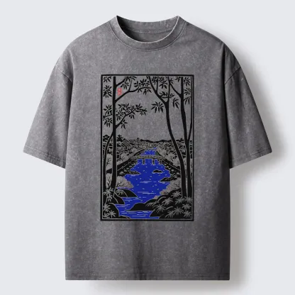 Tokyo-Tiger Meguro Region Of Japan Washed T-Shirt