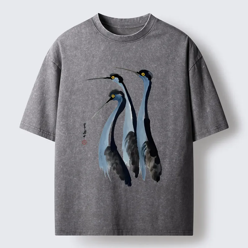 Tokyo-Tiger Blue Crane Washed T-Shirt