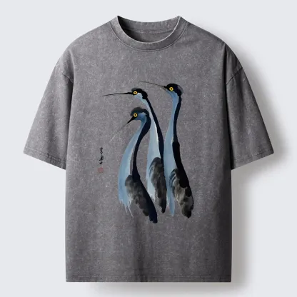 Tokyo-Tiger Blue Crane Washed T-Shirt