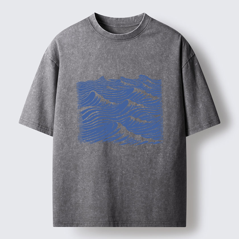 Tokyo-Tiger Vintage Ocean Sea Washed T-Shirt