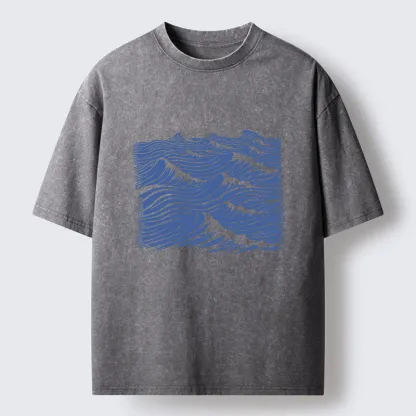 Tokyo-Tiger Vintage Ocean Sea Washed T-Shirt