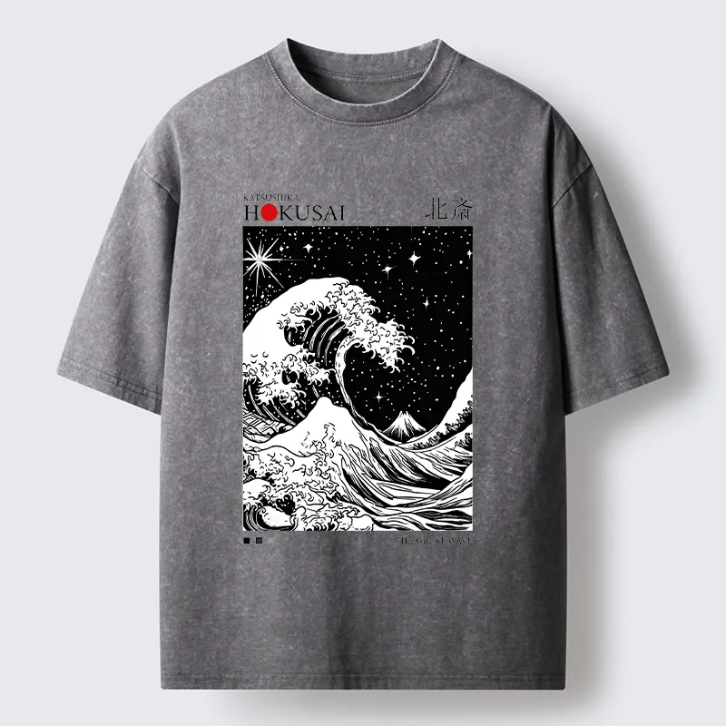 Tokyo-Tiger Retro Wave Japan Washed T-Shirtt