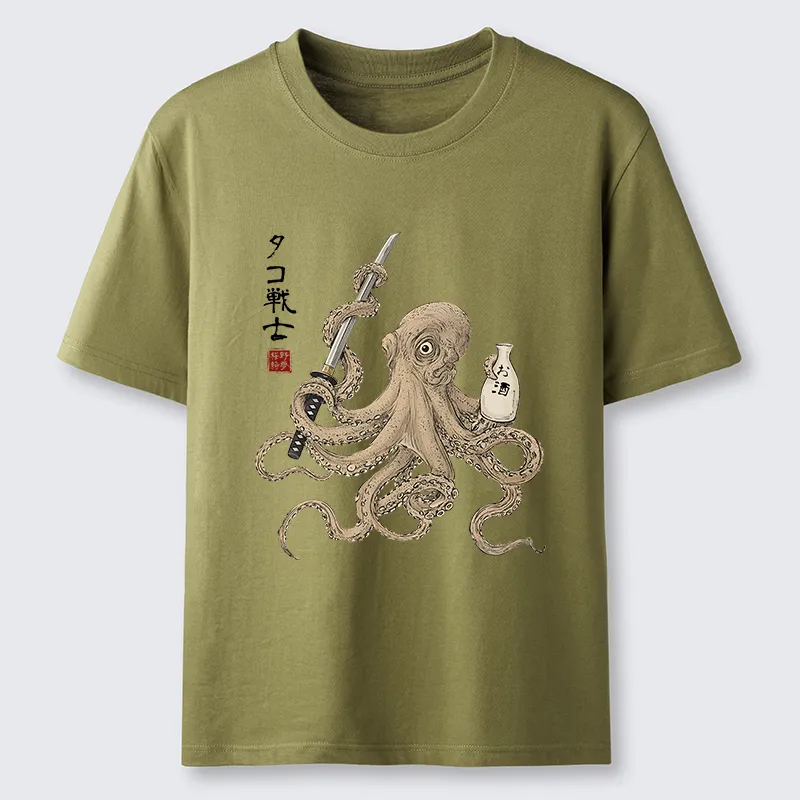 Tokyo-Tiger Octopus Samurai And Sake Classic T-Shirt