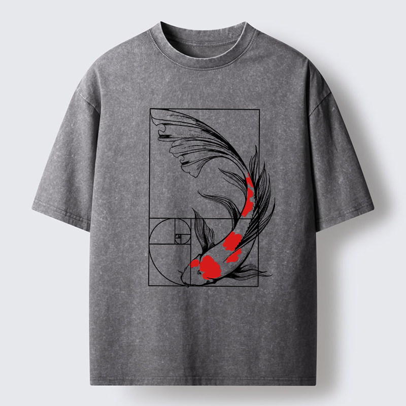 Tokyo-Tiger Golden Ratio Koi Washed T-Shirt
