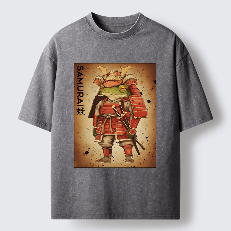 Tokyo-Tiger Frog Japanese General Washed T-Shirt