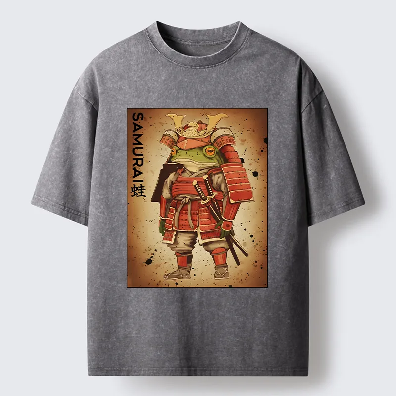 Tokyo-Tiger Frog Japanese General Washed T-Shirt