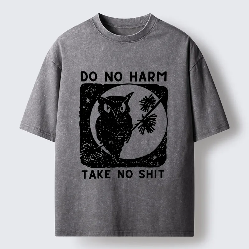 Tokyo-Tiger Owl Meme Washed T-Shirt