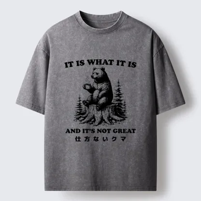 Tokyo-Tiger Melancholy Bear Washed T-Shirt