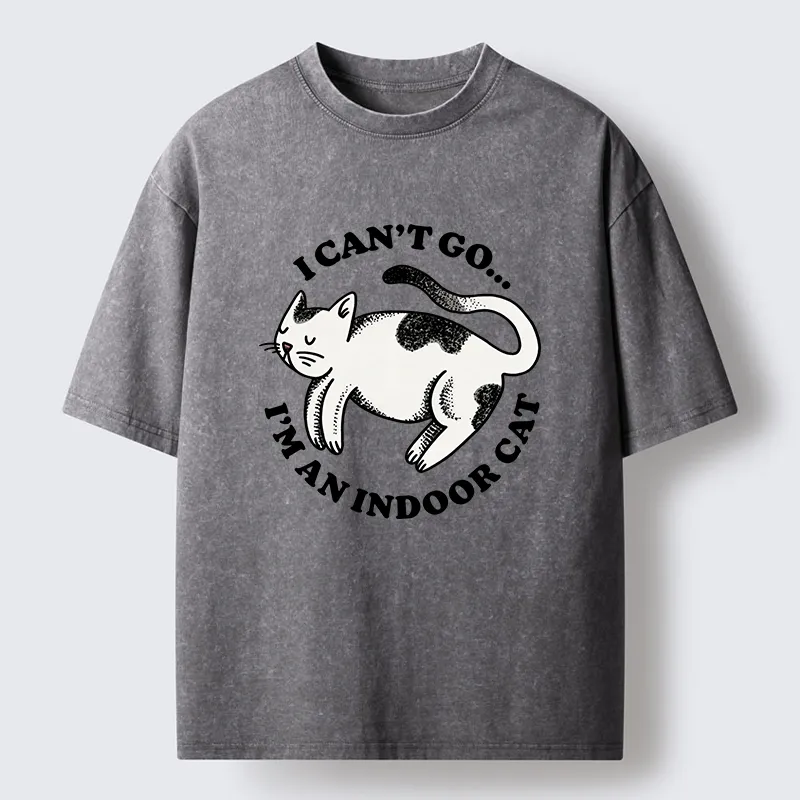 Tokyo-Tiger Indoor Cat Funny Washed T-Shirt