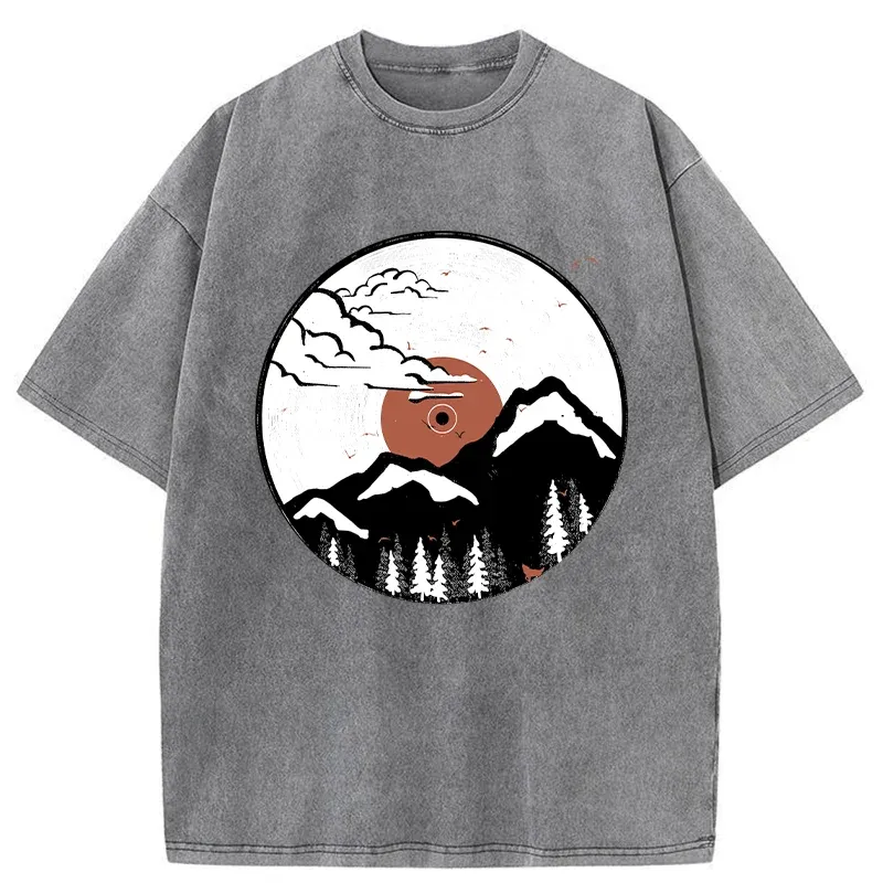 Tokyo-Tiger Japanese Retro Records Washed T-Shirt