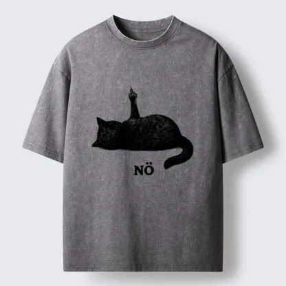 Tokyo-Tiger Cat Refused Washed T-Shirt