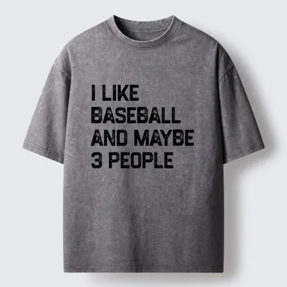 Tokyo-Tiger I Like Baseball Washed T-Shirt