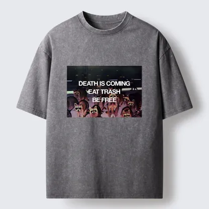 Tokyo-Tiger Groups Of Raccoons Washed T-Shirt