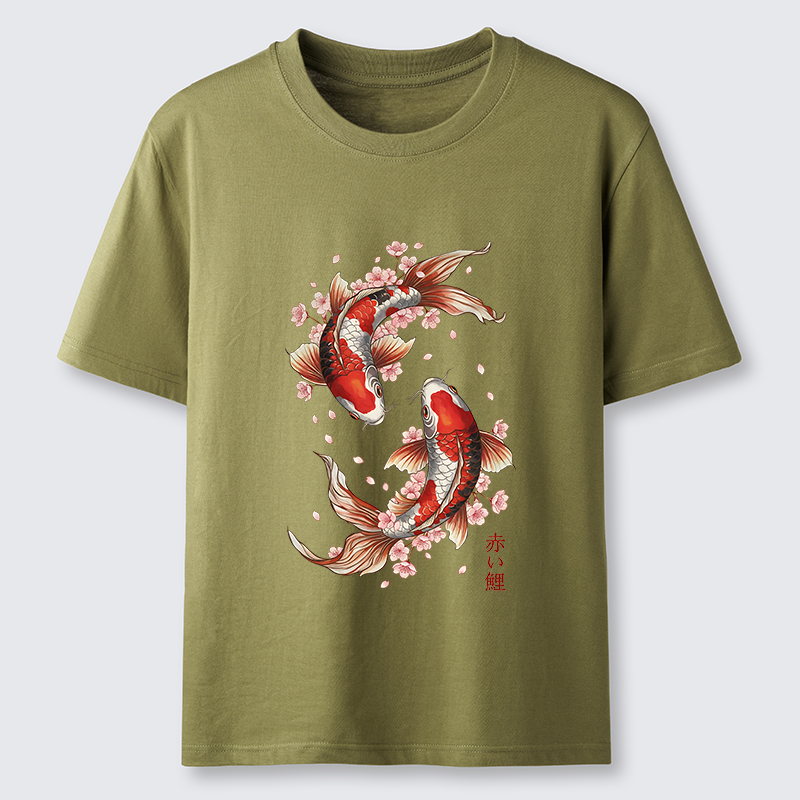 Tokyo-Tiger Sakura Koi Fish Japanese Zen Classic T-Shirt