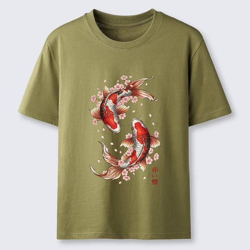 Tokyo-Tiger Sakura Koi Fish Japanese Zen Classic T-Shirt