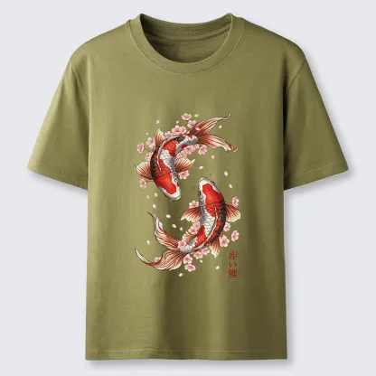 Tokyo-Tiger Sakura Koi Fish Japanese Zen Classic T-Shirt