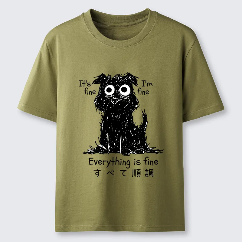 Tokyo-Tiger Everything Is Fine Dog Classic T-Shirt