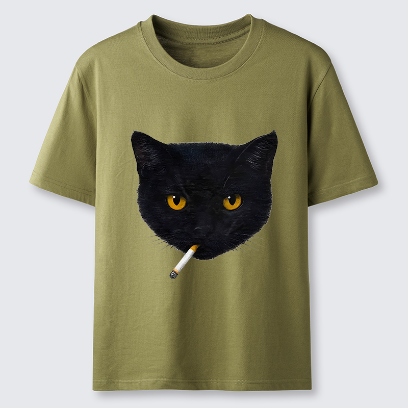 Tokyo-Tiger Smoking Cat Classic T-Shirt