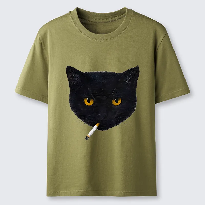 Tokyo-Tiger Smoking Cat Classic T-Shirt