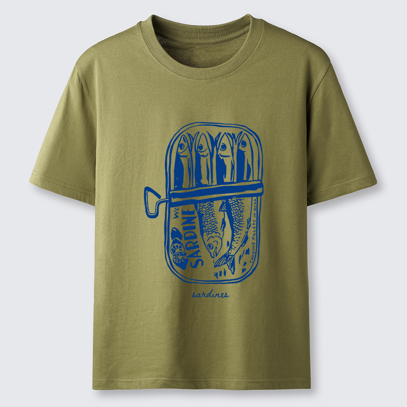 Tokyo-Tiger Woodcut Sardines Classic T-Shirt