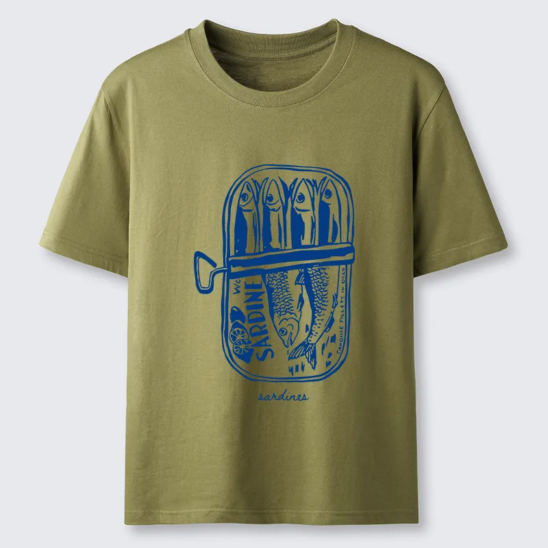 Tokyo-Tiger Woodcut Sardines Classic T-Shirt
