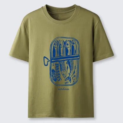 Tokyo-Tiger Woodcut Sardines Classic T-Shirt